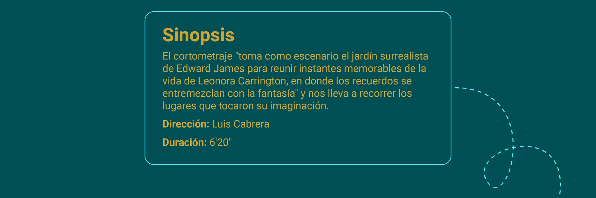 Cortometraje Las puertas en el jardín de Luis Cabrera.